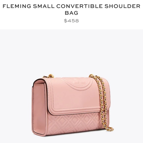 tory burch fleming backpack shell pink